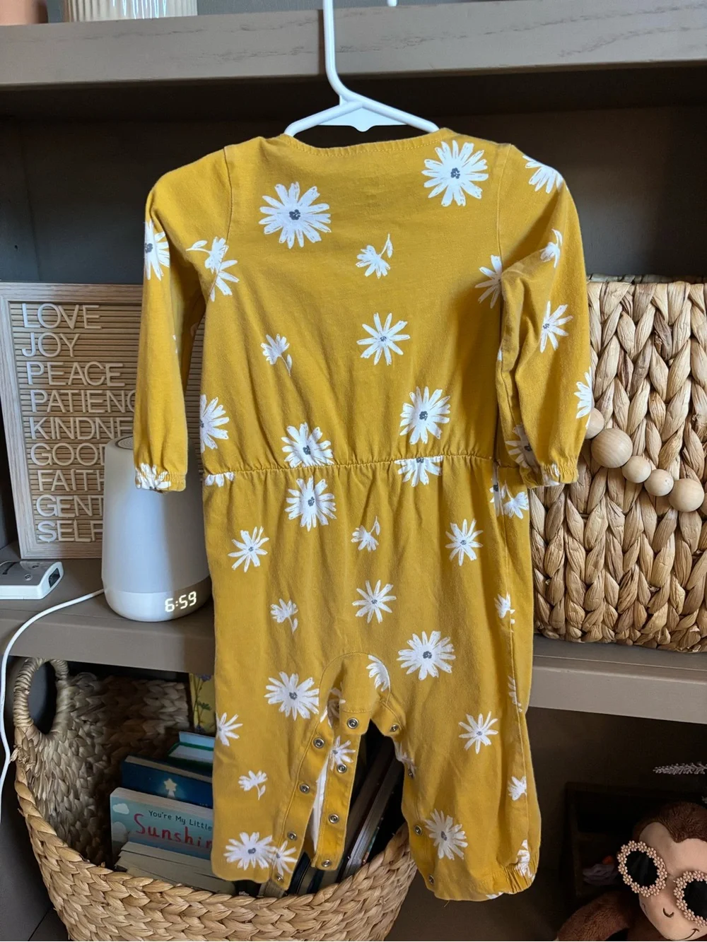 Carter's Mustard Yellow Floral Baby Romper